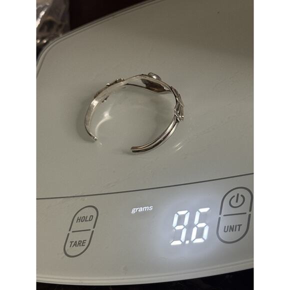 Navajo Sterling Multi Stone Inlay Cuff Bracelet Clarence Thomas C.T. 9.6g - Picture 11 of 11